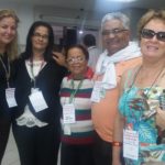 Cristina Lira com guias de Turismo do Rio de Janeiro e a coordenadora da Senadetur Aparecida, Lenir Proença