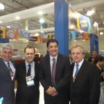 Presidente da Aviesp, Marcelo Matera, presidente da ABAV nacional, Antonio Azevedo, ministro do turismo, Vinicius Lages e o presidente da Abracorp, Edmar Bull