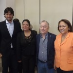 A senadora Fátima Bezerra e o deputado federal Fábio Faria com o diretor do Praia Bonita resort Sérgio Boffa e Viviane Guimarães gerente marketing