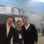 um trio vip do Paraná, Jacques, Marcelo Valente e Guilherme no stand da Itaipu