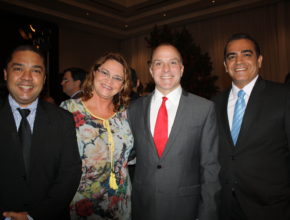 Claudio J S Junior (Festival JPA), Ruth Avelino (Presidente da PBTUR), Richard Reiter (Cônsul dos EUA para o NE) e Bruno Mesquita (Festival JPA).  