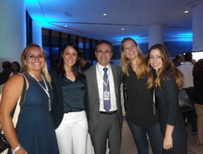 Bruna Eugênia, Renata Righi, Luigi Rotunno, e representante da Decolar e Trip Advisor